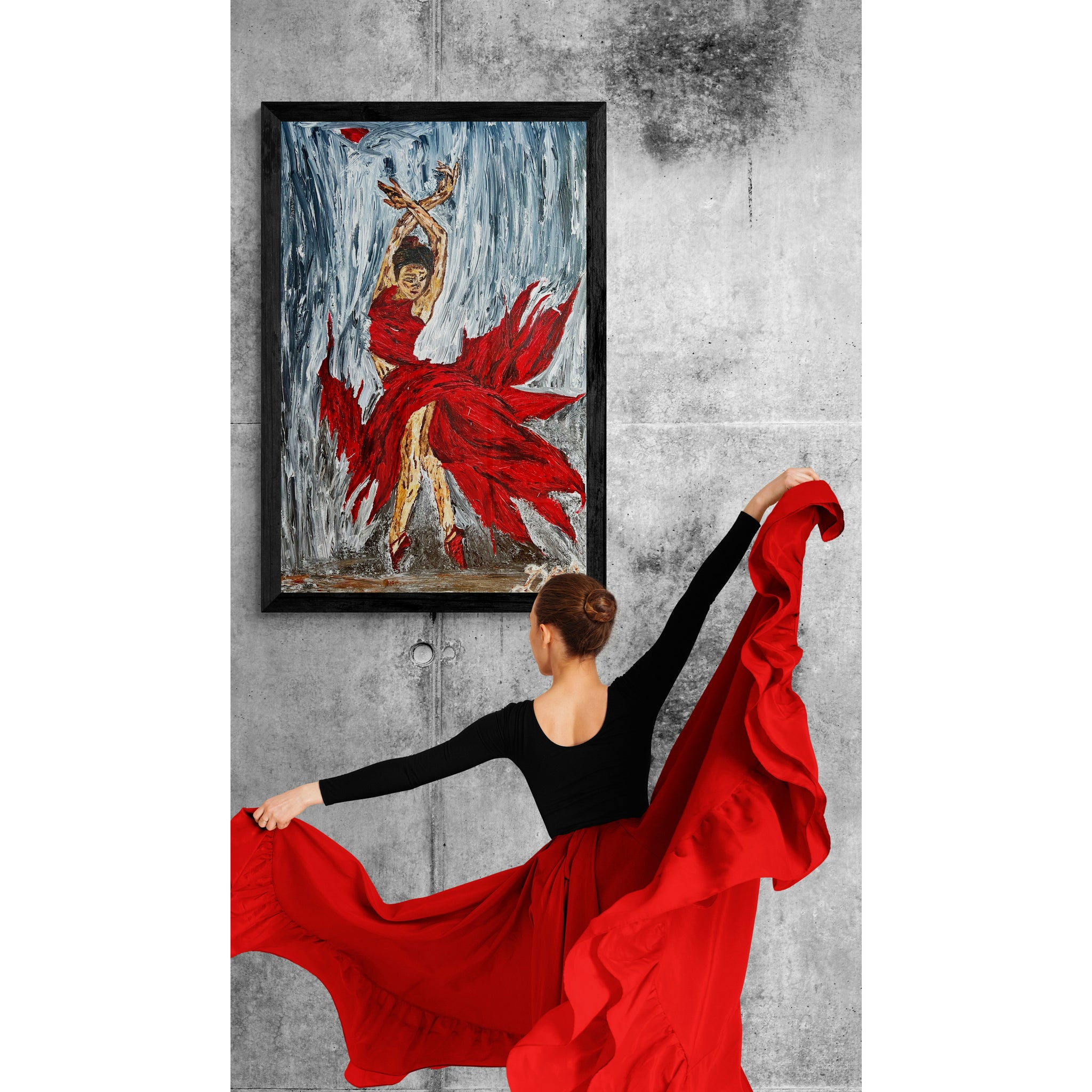 Red Dancer Abstract